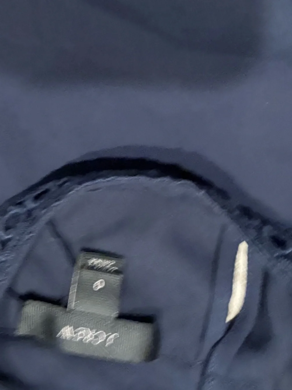 J. Crew navy blue ruffled top blouse 0